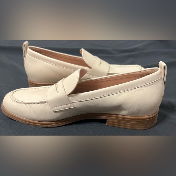 Cole Haan Grand 360 Cream Preppy Quiet Luxury Penny Loafers Ivory Slip-On Flats - Picture 6 of 9